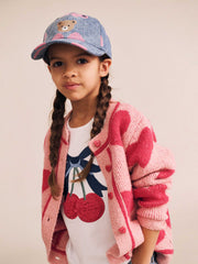 Huxbaby Girl Cherry Bow Frill Sleeve Tee