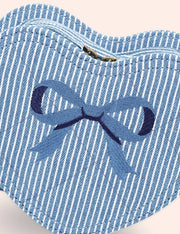 Huxbaby Stripe Denim Bow Heart Handbag