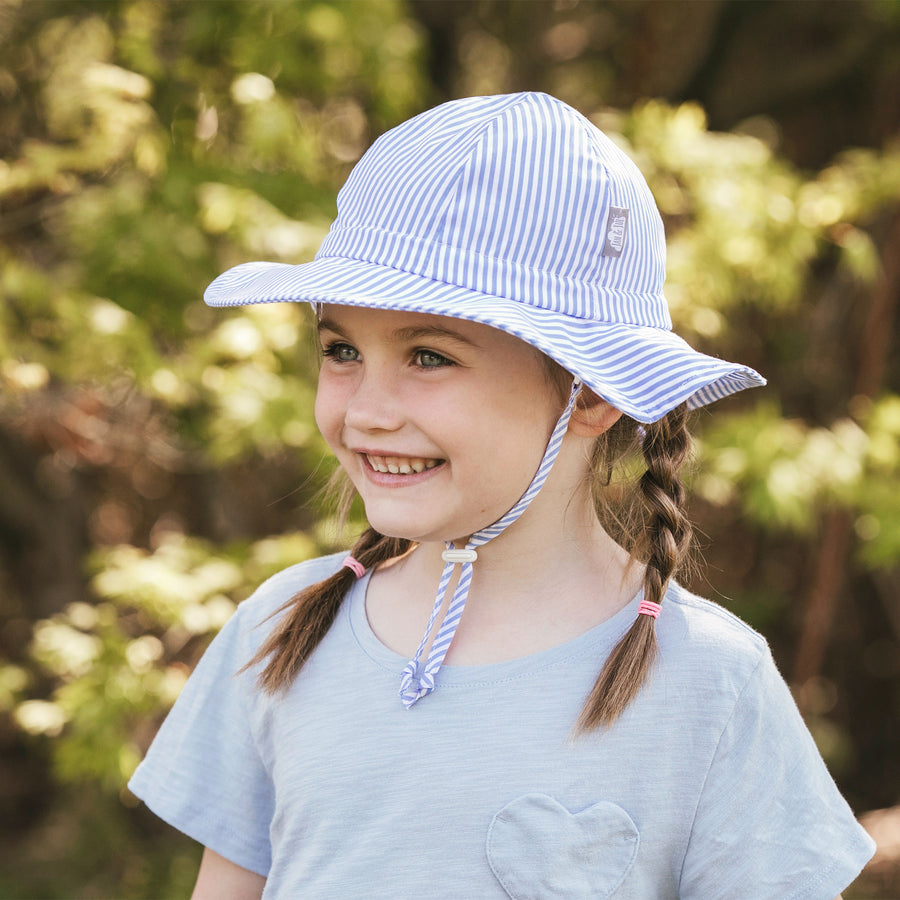 Jan & Jul Blue Stripes | Cotton Floppy Hat