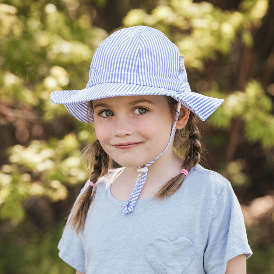 Jan & Jul Blue Stripes | Cotton Floppy Hat
