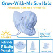 Jan & Jul Blue Stripes | Cotton Floppy Hat
