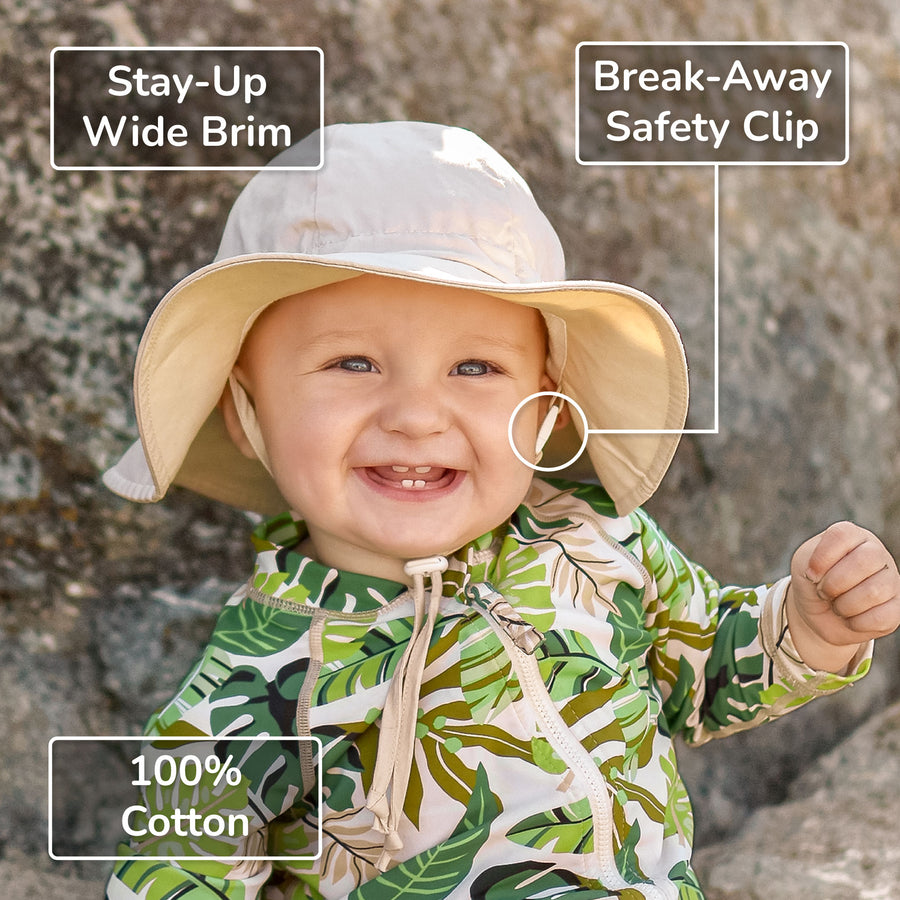 Jan & Jul Blue Stripes | Cotton Floppy Hat