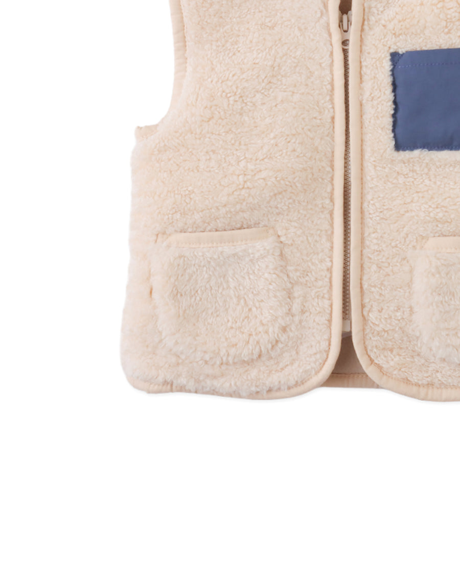 Gingersnaps Baby Orazio Sherpa Vest with Pocket