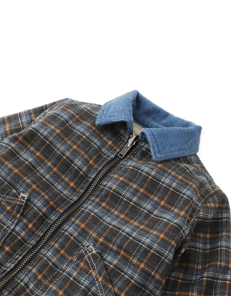 Gingersnaps Anthony Reversible Jacket in Plaid and Sherpa