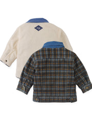 Gingersnaps Anthony Reversible Jacket in Plaid and Sherpa