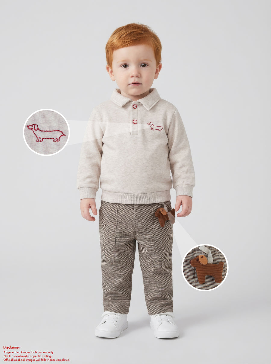 Gingersnaps Baby Giorgio Micro Houndstooth Pants