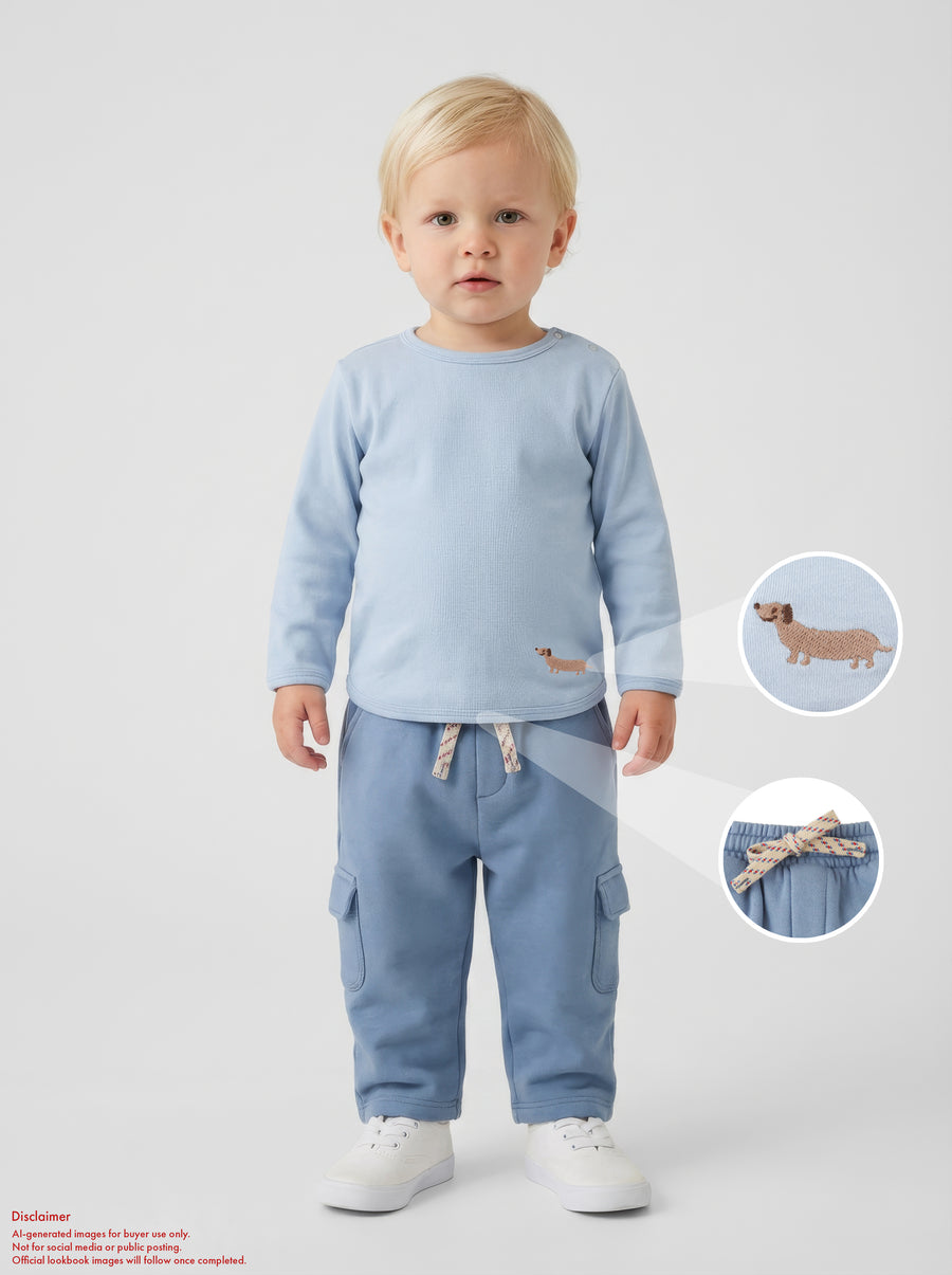 Gingersnaps Baby Teo Jerssy Tee with Dog Patch