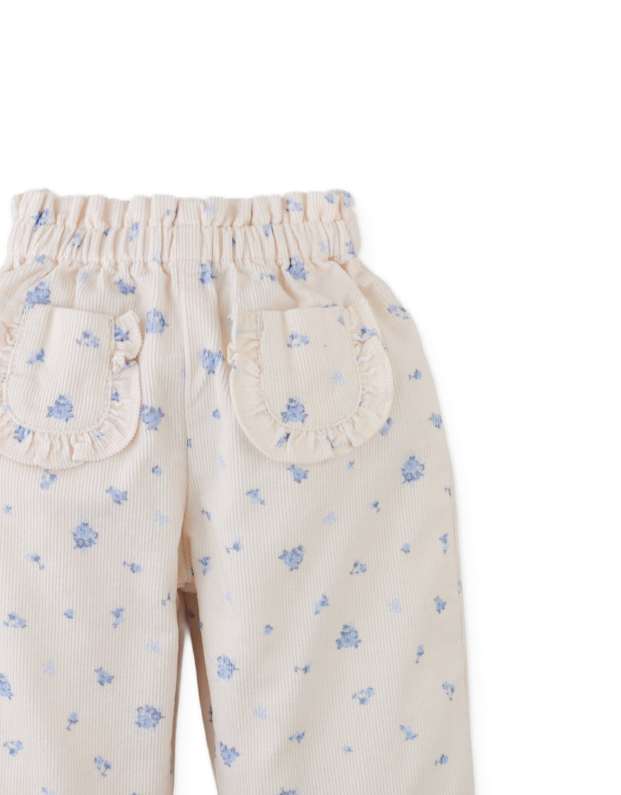 Gingersnaps Baby Precious Pincord Pant with Ruffled Pockets