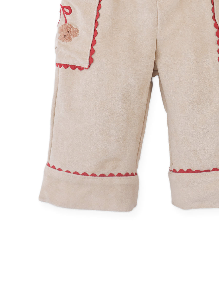 Gingersnaps Baby Nellie Straight Cut Pant Poodle Detail