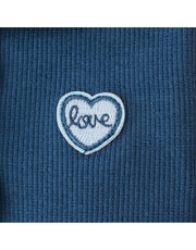 Gingersnaps Baby Geraldine Ribbled Tee with Collar Blue