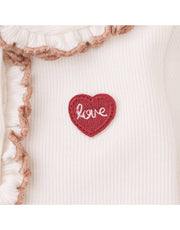 Gingersnaps Baby Geraldine Ribbled Tee with Collar Offwhite