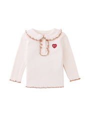 Gingersnaps Baby Geraldine Ribbled Tee with Collar Offwhite