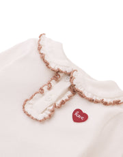 Gingersnaps Baby Geraldine Ribbled Tee with Collar Offwhite