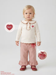Gingersnaps Baby Geraldine Ribbled Tee with Collar Offwhite
