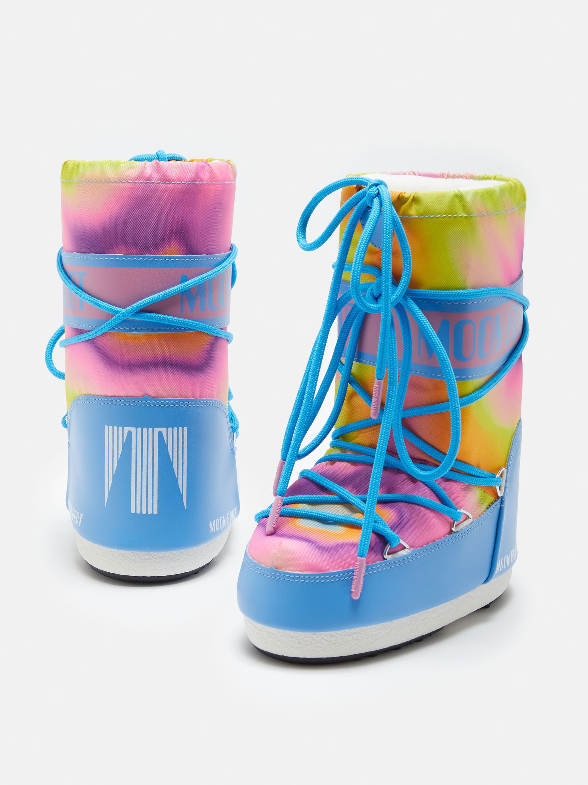 Moon Boot Icon Tie-Dye Blue Boots