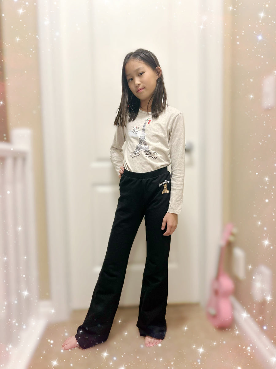 Moschino Black Bear Girls Sweatpants