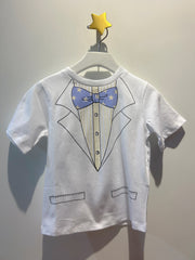 Stella McCartney Boy SS T-shirt with Suit Trompe L'oeil Print