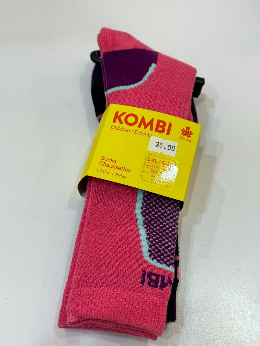 KOMBI The Brave Midweight Ski Socks Twin Pack- Children