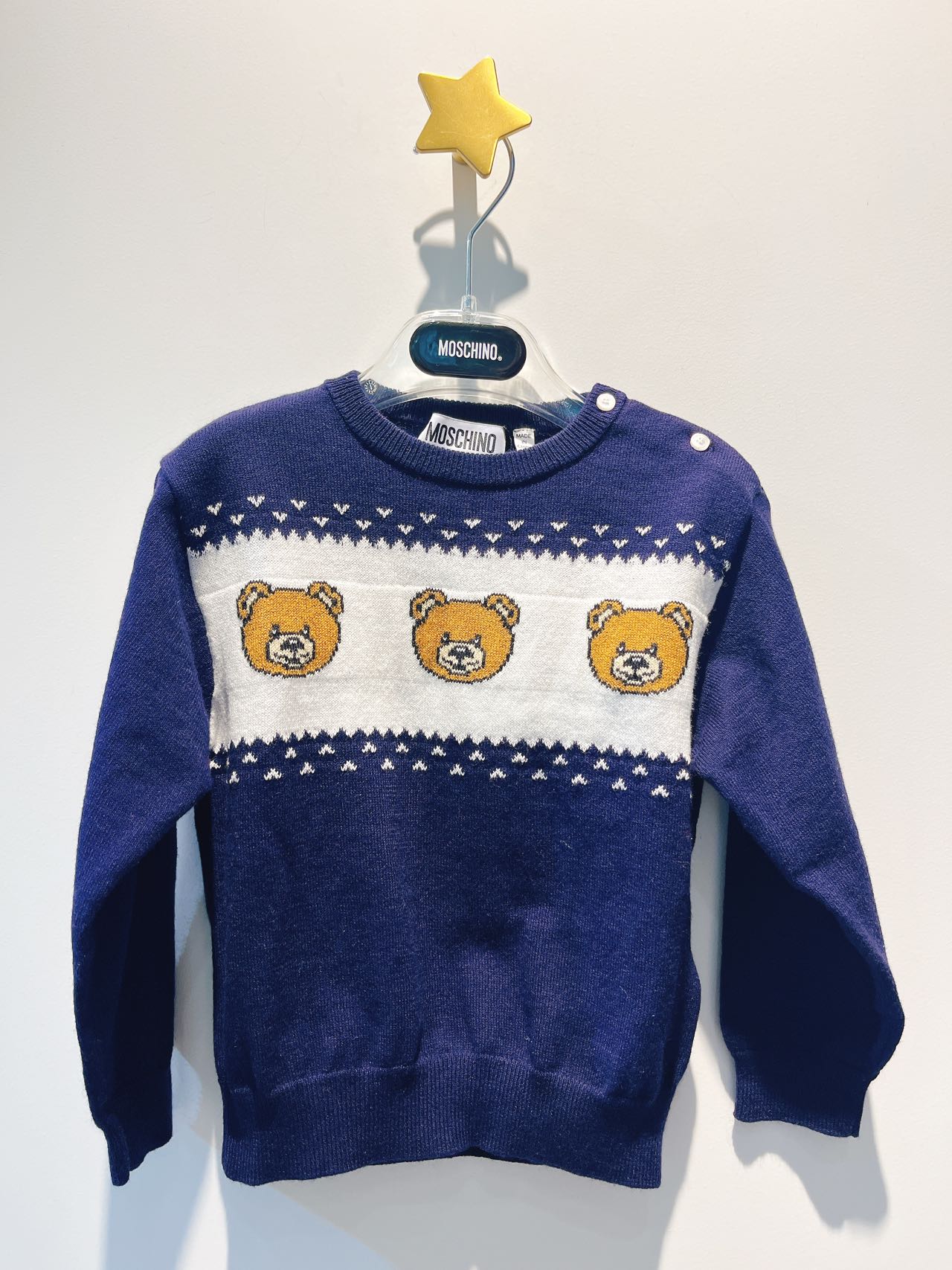 Moschino Baby Sweater With Bear Print