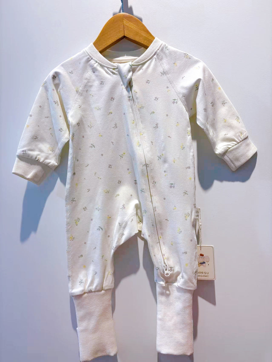 Norsu Organic Bamboo Zip-up Sleeper Floral