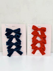 Olilia Designs Clip Velvet Bow Medium