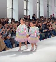 Billieblush Girls Lavender & Pink Tiered Tulle Skirt