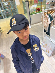 Moschino teddy logo print cotton cap