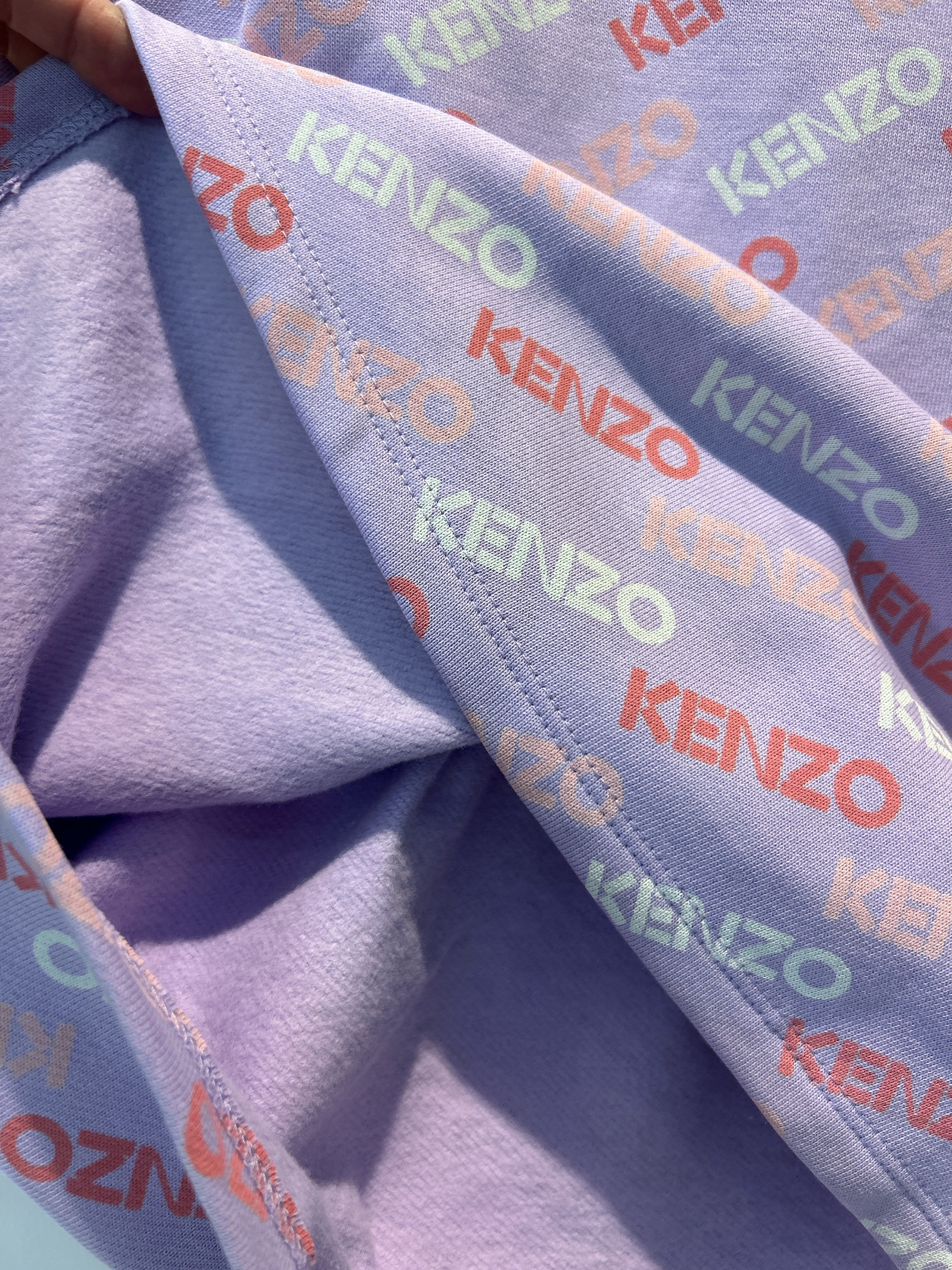 Kenzo Girls Purple Dress With Logo