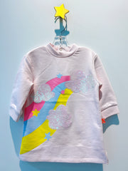 Billieblush Baby Girls Pink Cotton Sequin Rainbow Dress