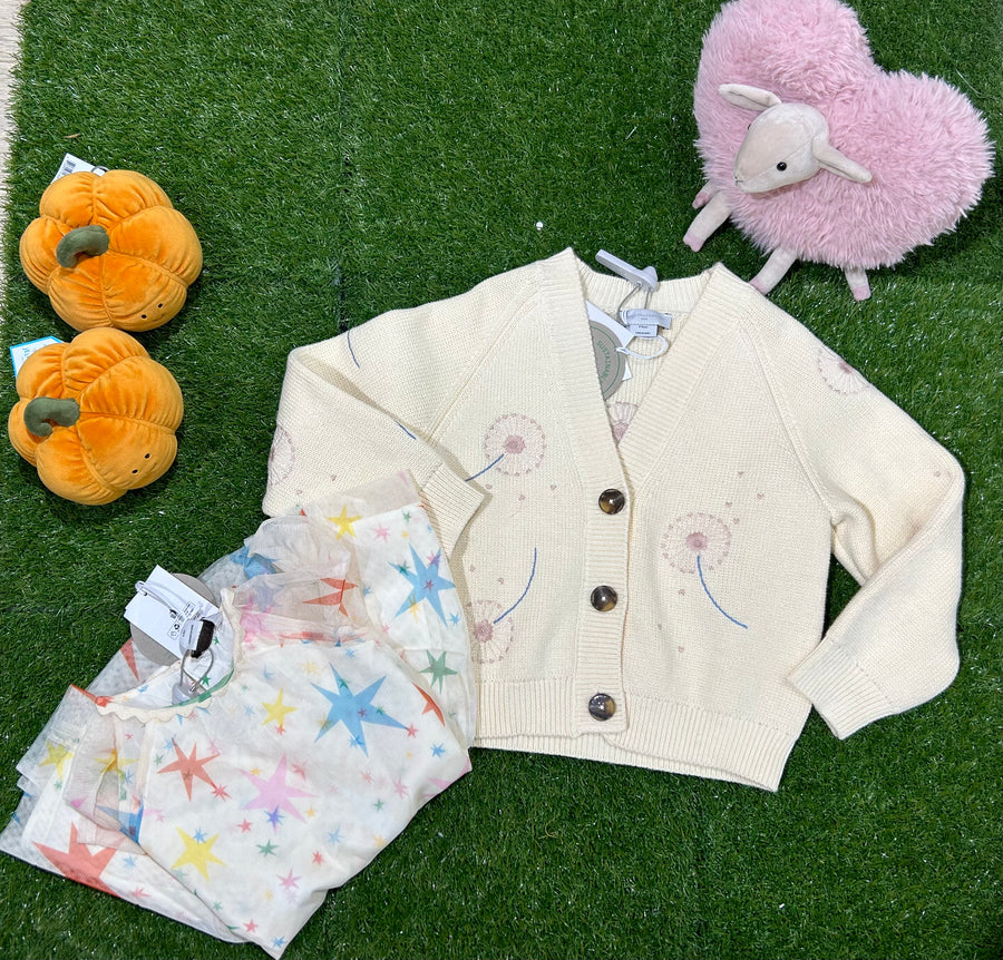 Ivory cardigan baby girl discount