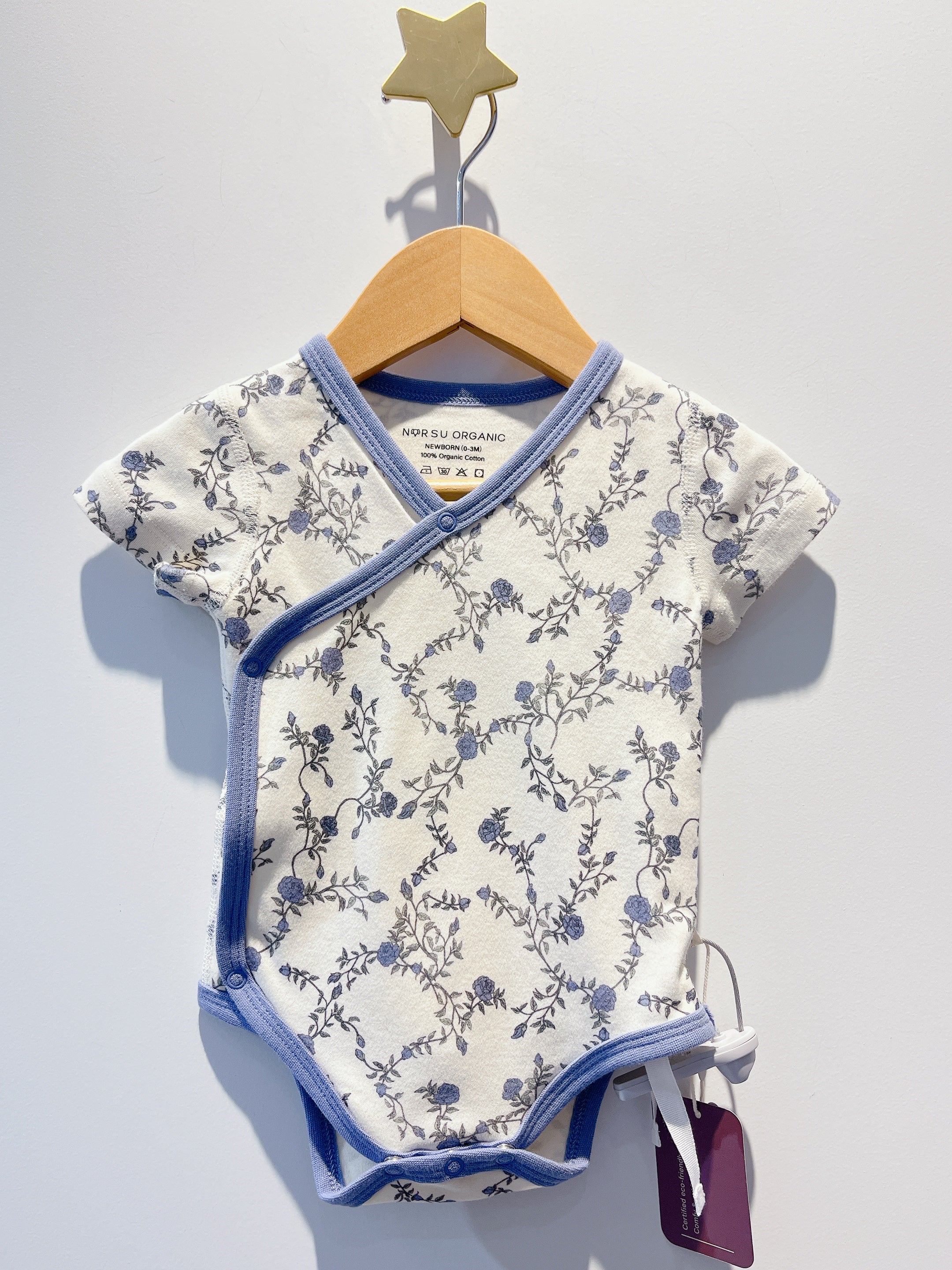 Norsu Organic Baby Organic Kimono Short-sleeve Onesie
