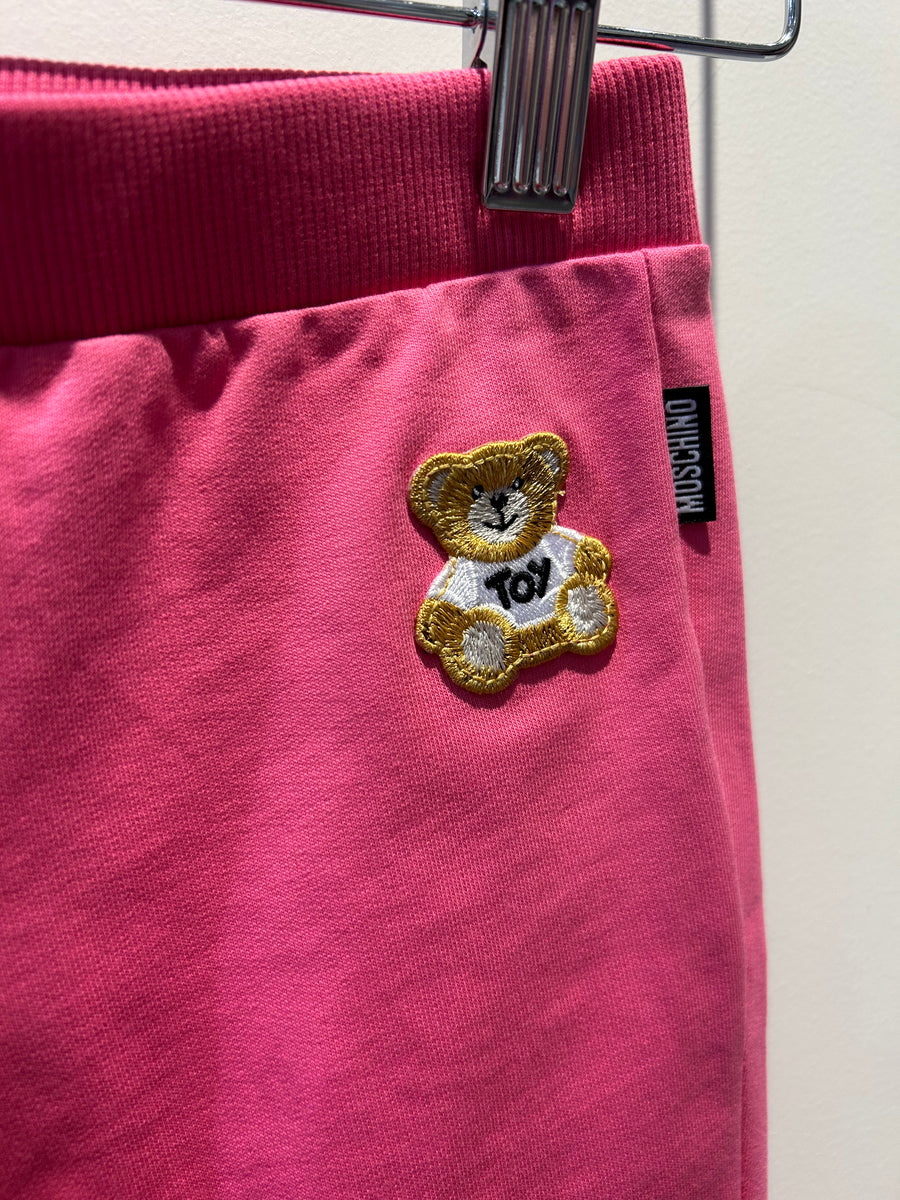 Moschino Baby Zip Up Bear Hooded Sweat Set with Bear Patch