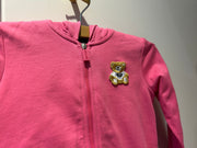 Moschino Baby Zip Up Bear Hooded Sweat Set with Bear Patch