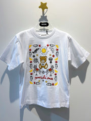 Moschino Maxi Tee with Bear Circus Embroidery