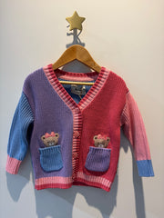 Huxbaby COLOUR BLOCK PEEKABOO HUXETTE CARDI