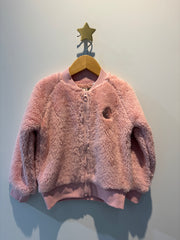Huxbaby CHERRY BOW FURRY JACKET
