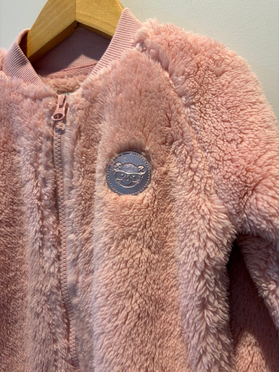 Huxbaby CHERRY BOW FURRY JACKET