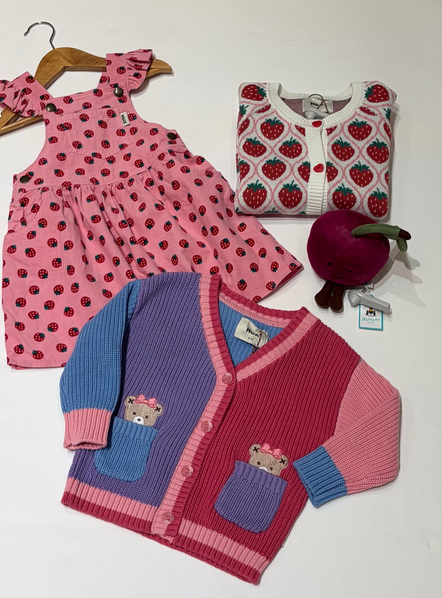 Huxbaby STRAWBERRY FIELDS CARDI