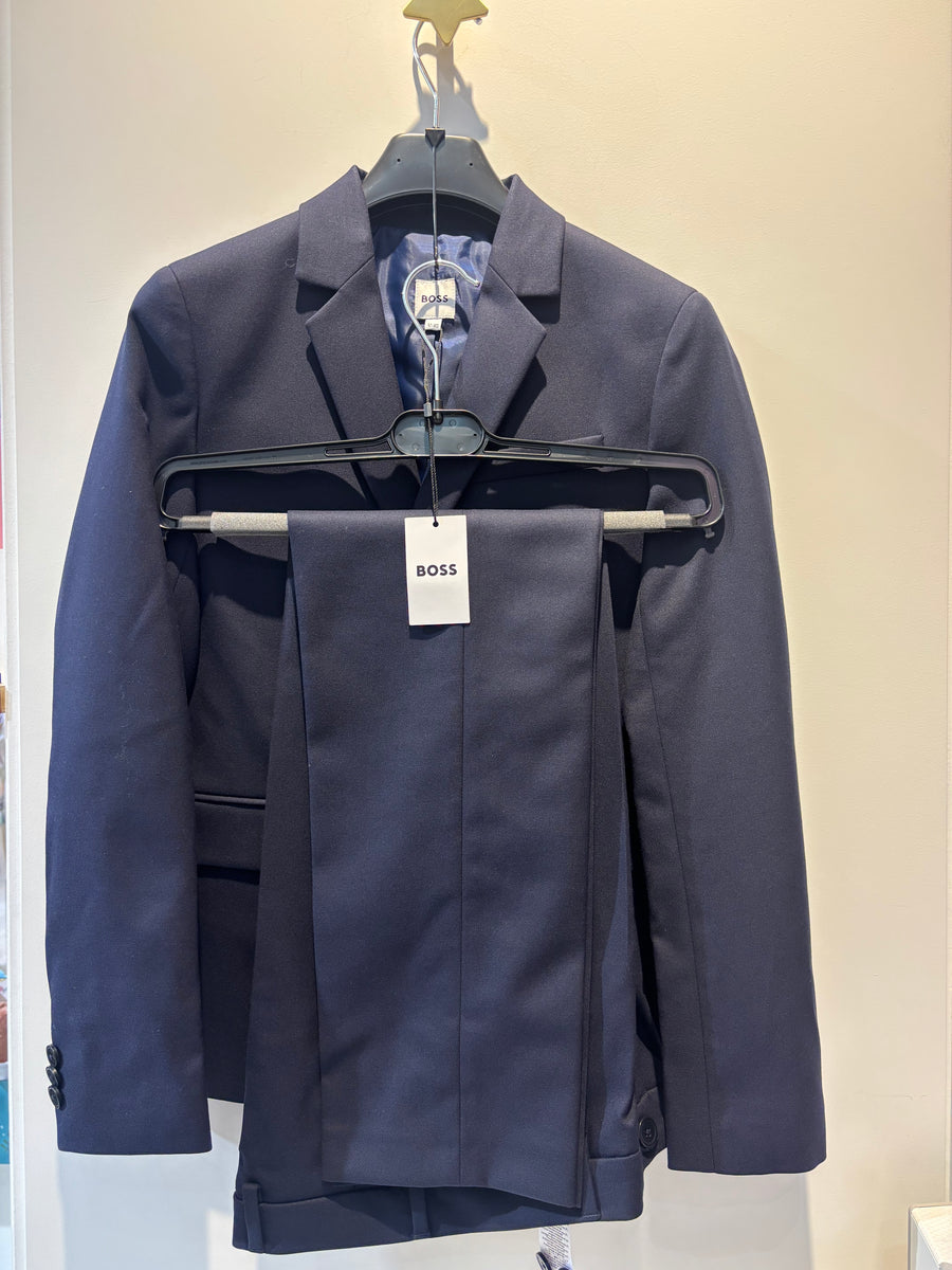 Boss Boys Navy Blue Twill Suit