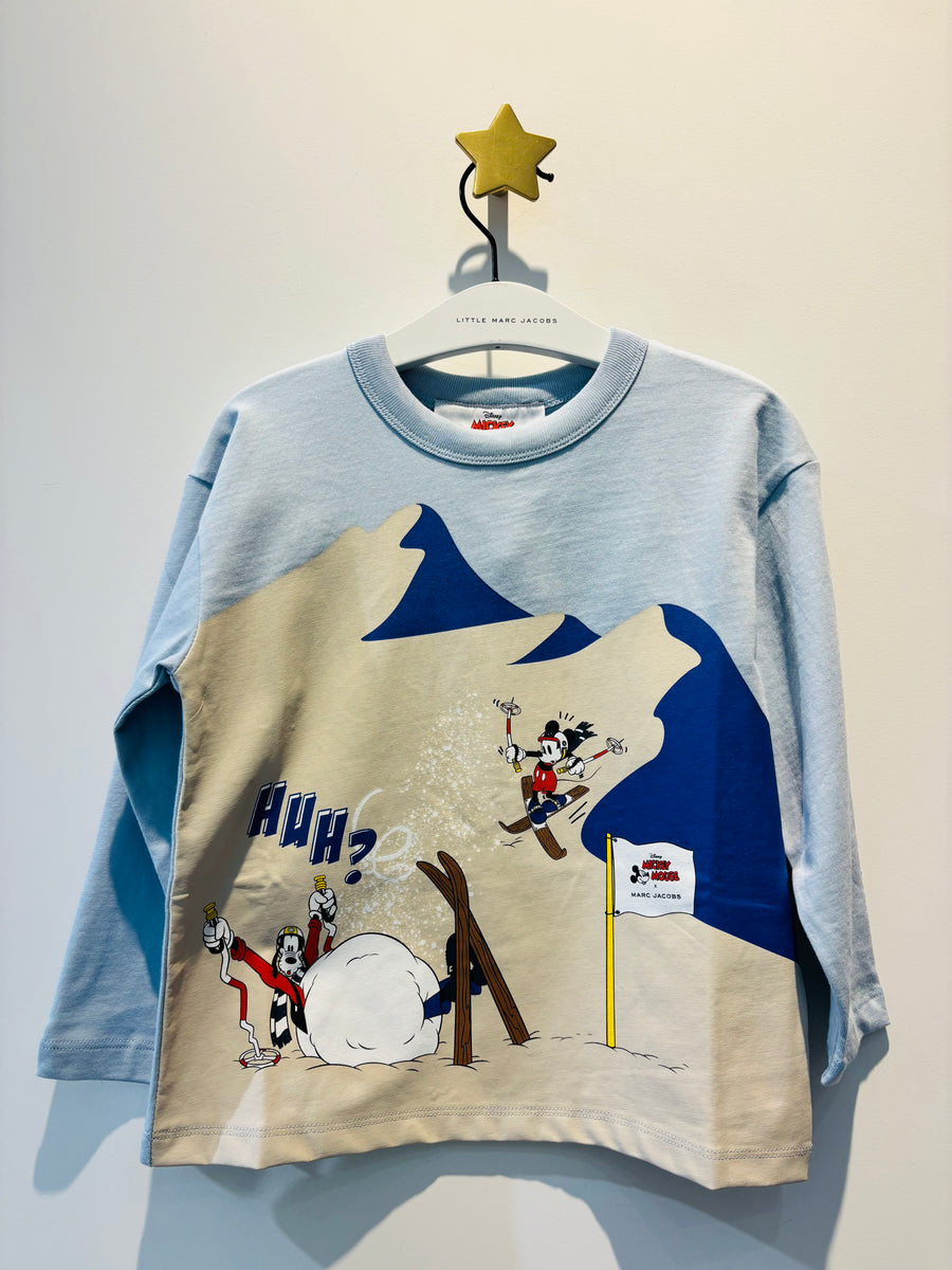 The Marc Jacobs Kids Pale Blue Disney graphic-print long-sleeve T-shirt