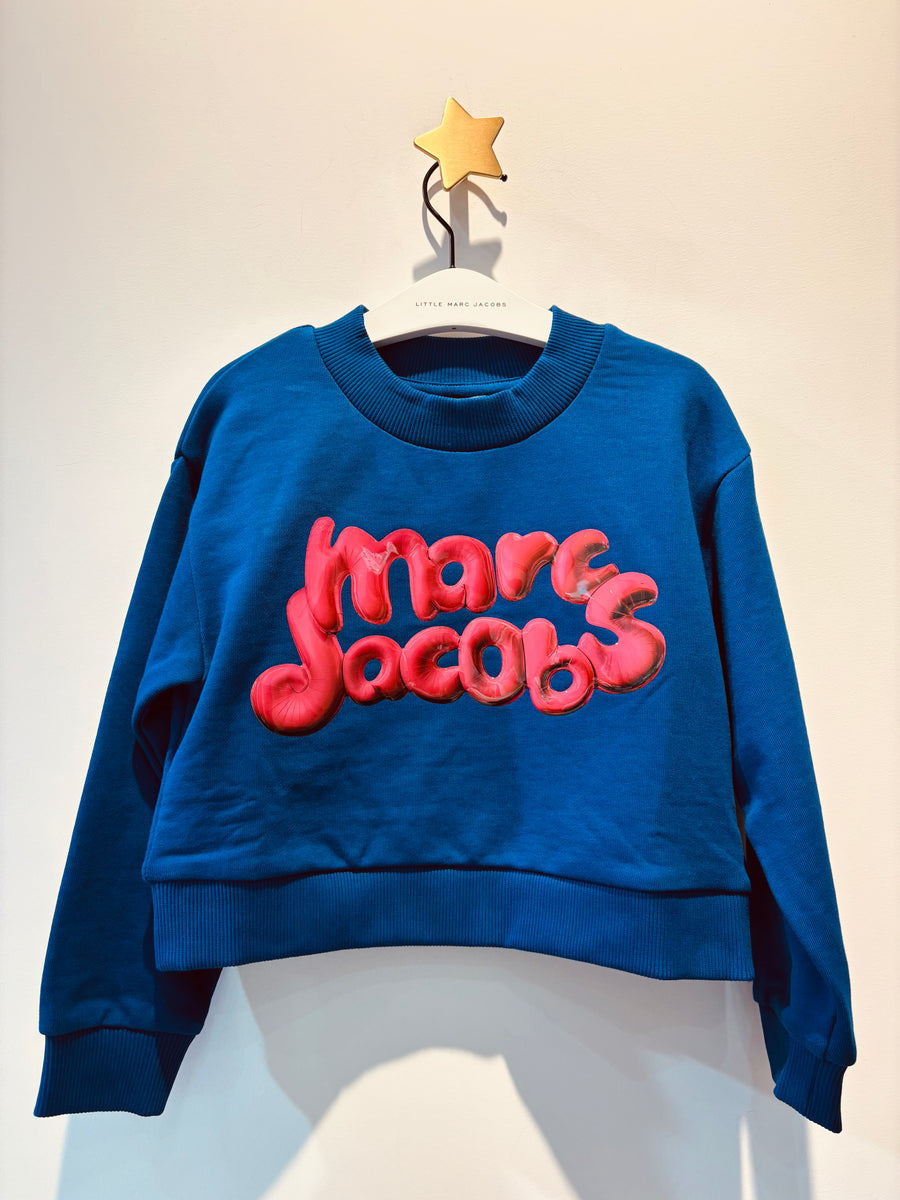 The  Marc Jacobs Girls Navy Logo-Print Sweatshirt