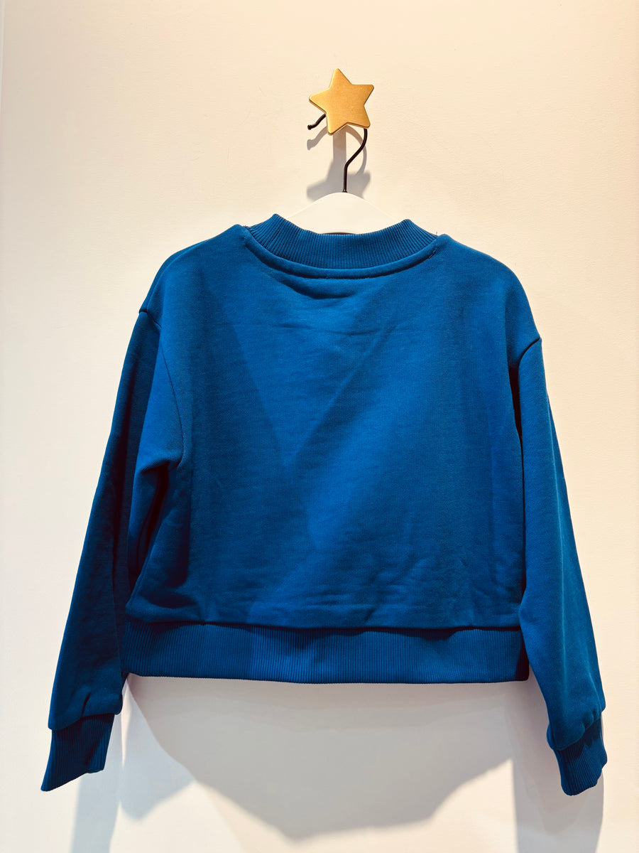 The  Marc Jacobs Girls Navy Logo-Print Sweatshirt