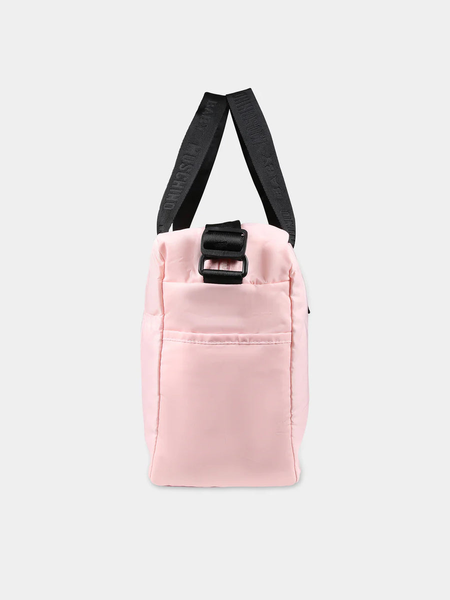 Moschino Diaper Bag with Changing Mat and Teddy Bear Logo