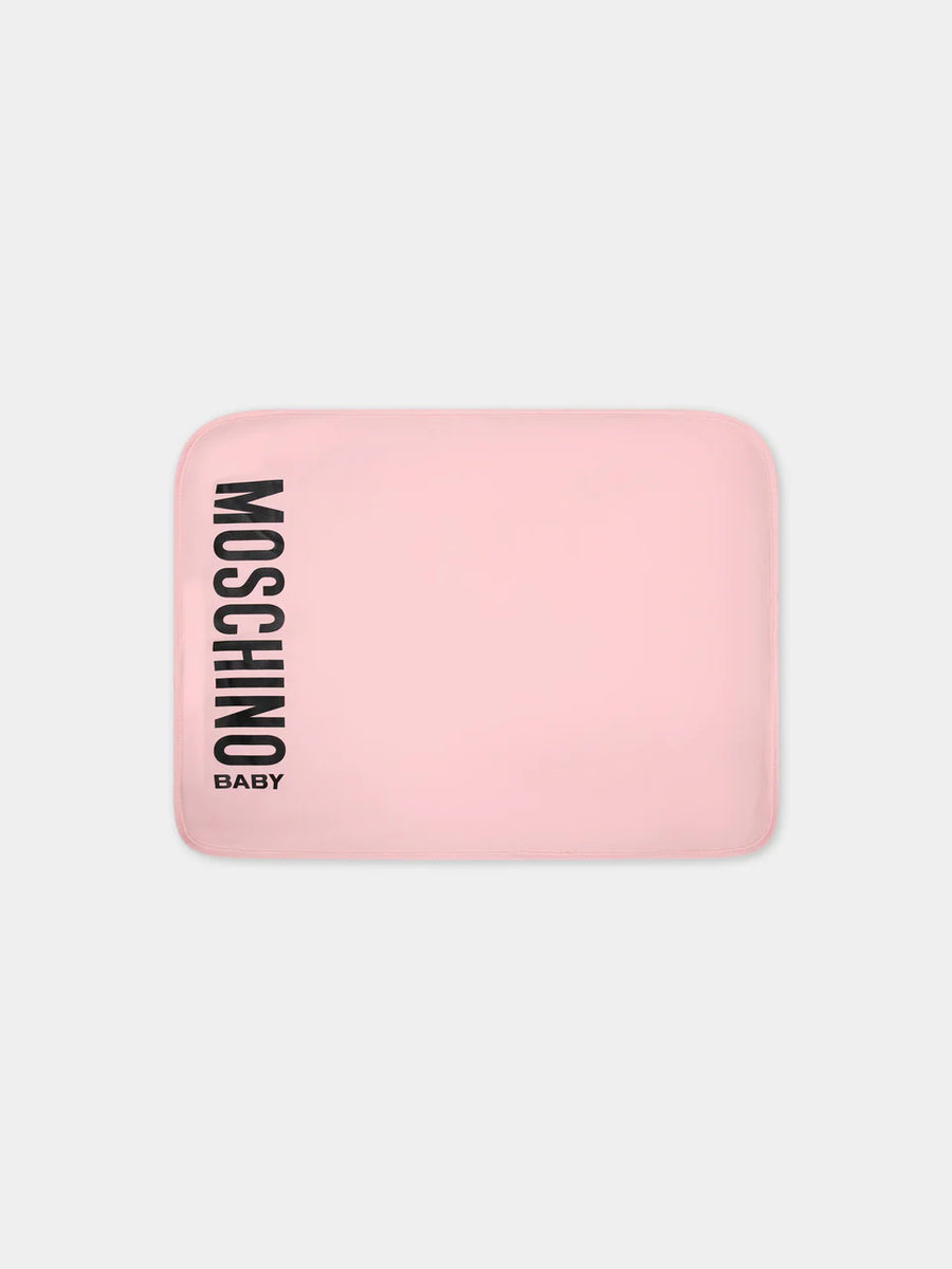 Moschino Diaper Bag with Changing Mat and Teddy Bear Logo