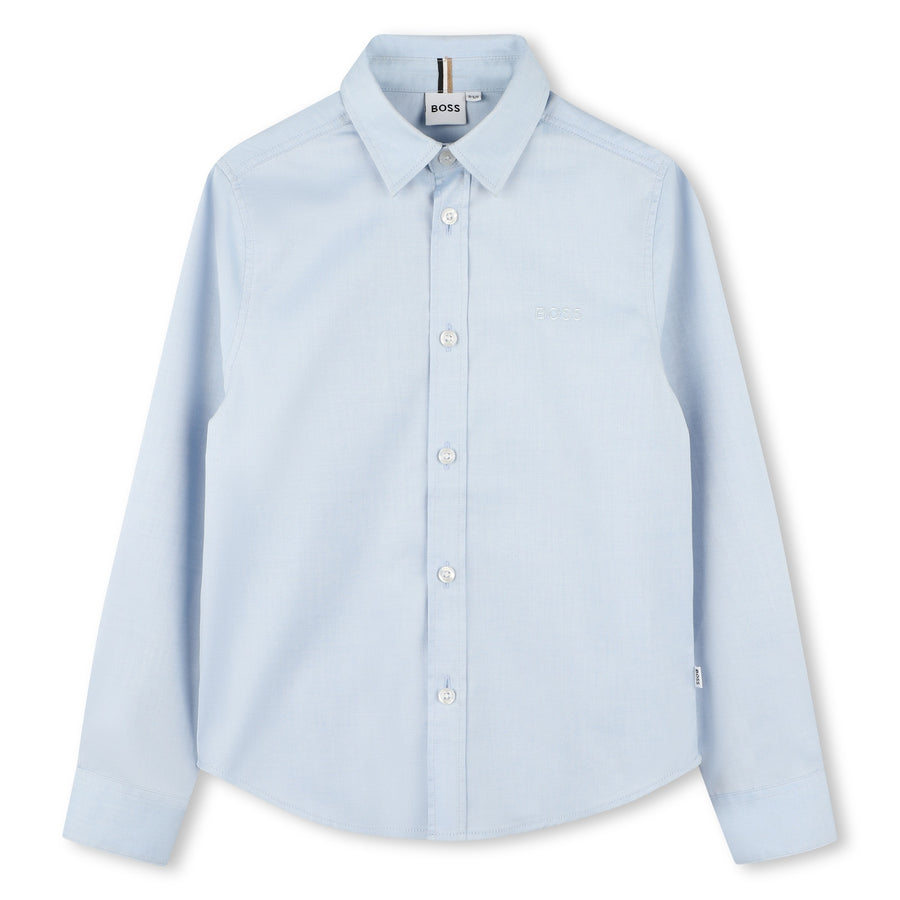 Boss Boys Blue Oxford Cotton Shirt
