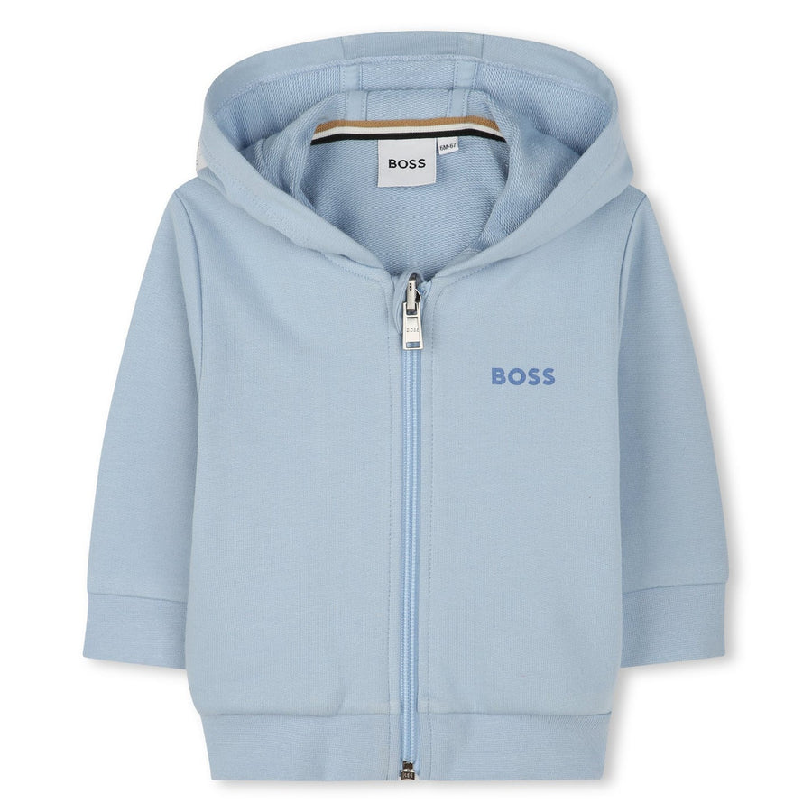 Boss Baby Persian Blue Zip Up Logo Hoodie