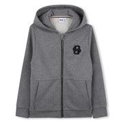 Boss Boys Heather Grey Hooded Cardigan