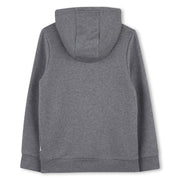 Boss Boys Heather Grey Hooded Cardigan