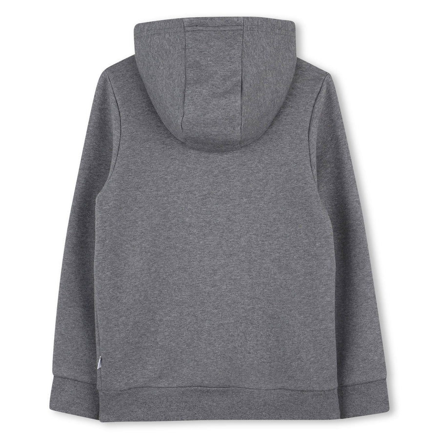 Boss Boys Heather Grey Hooded Cardigan