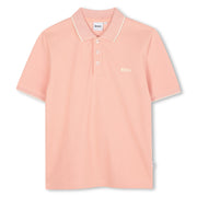 Boss Boys Blossom Pink SS Solid Color Polo